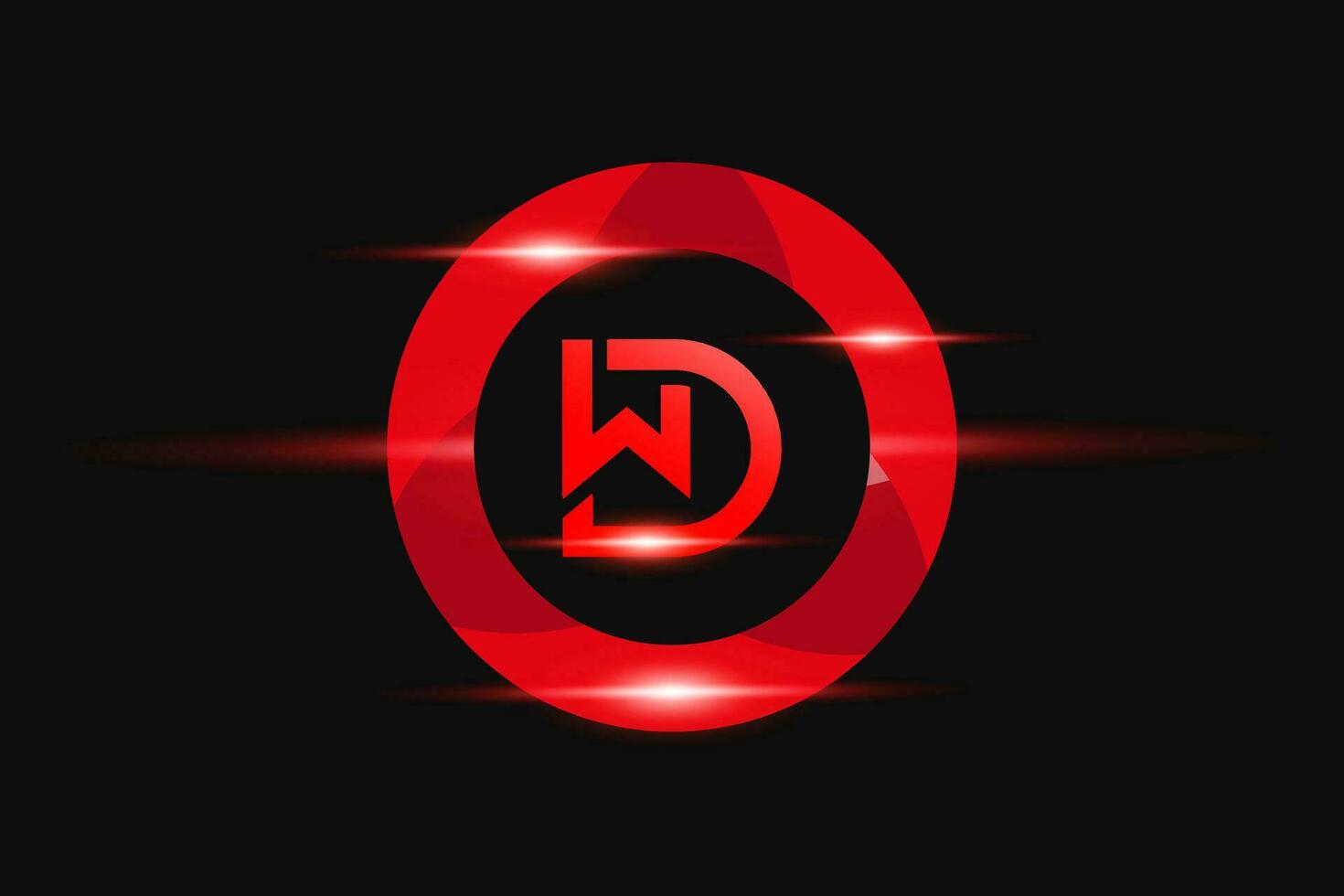 dw rojo logo diseño. vector logo diseño para negocio.