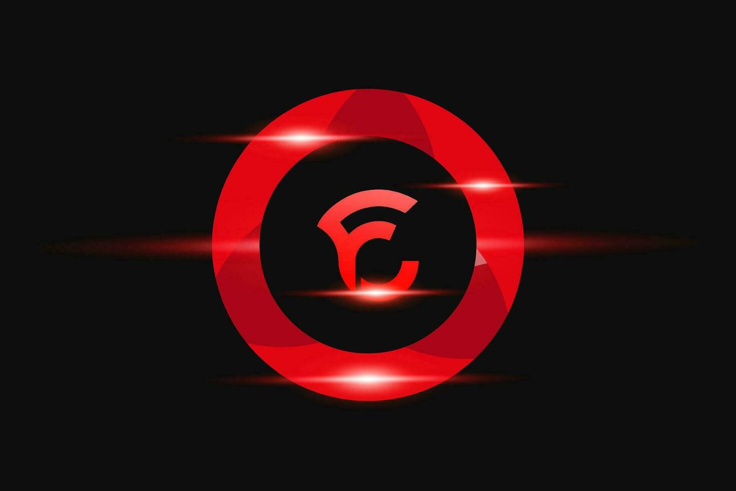 FC Red logo Design. Vector logo design for business.