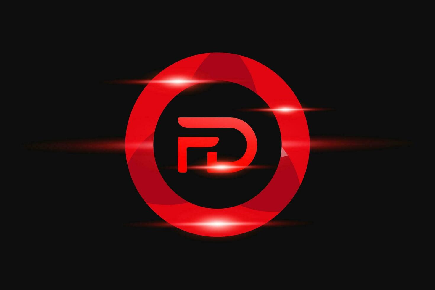 FD Red logo Design. Vector logo design for business.