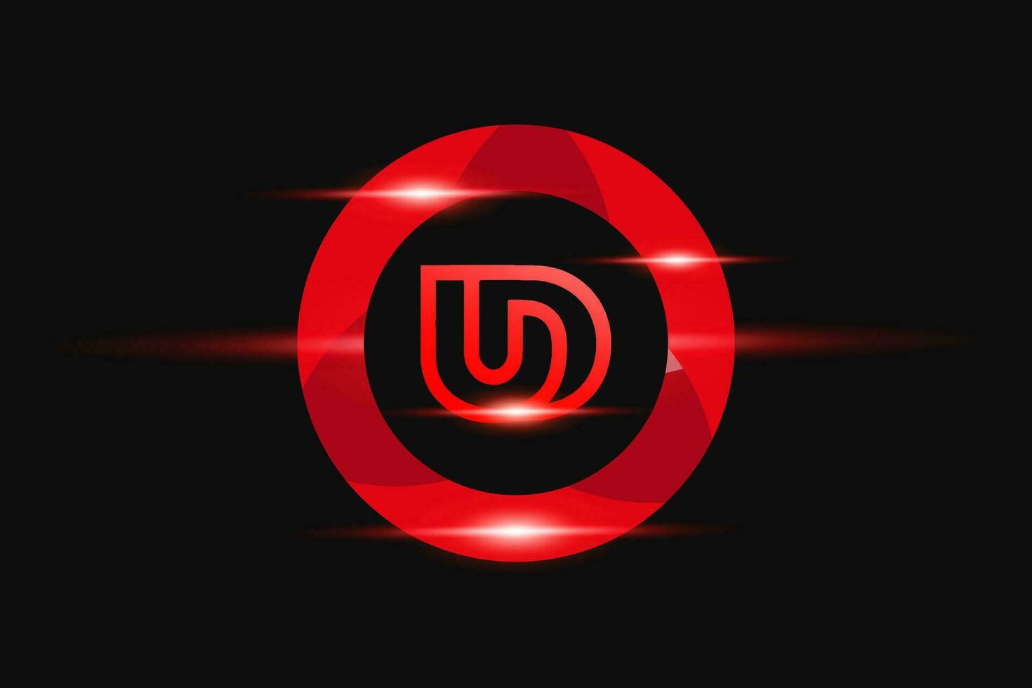 DU Red logo Design. Vector logo design for business.