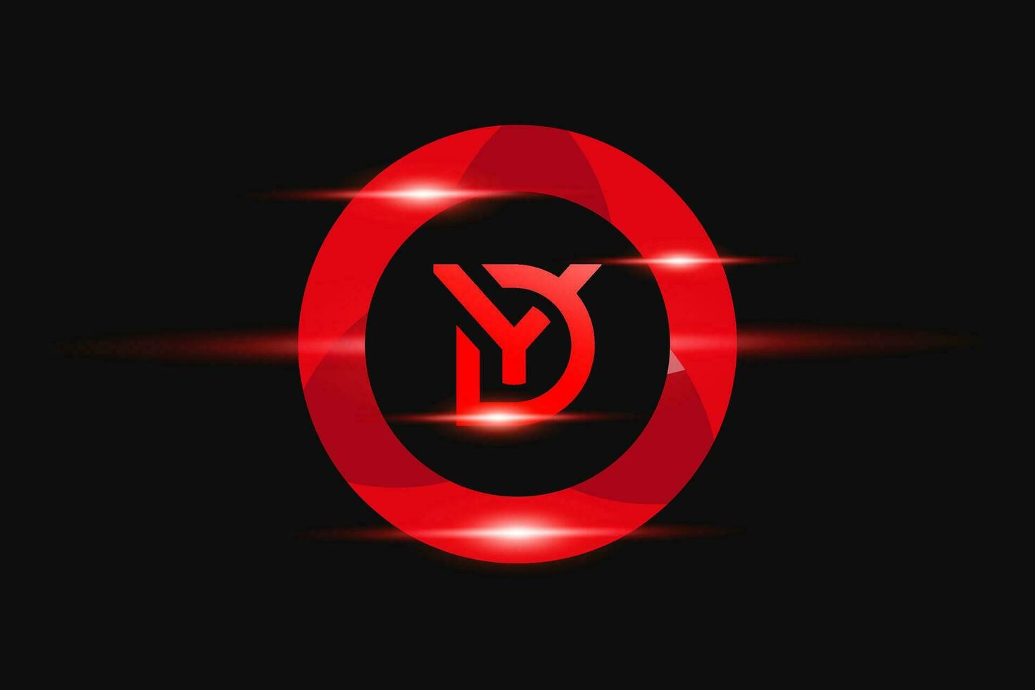 DY Red logo Design. Vector logo design for business.