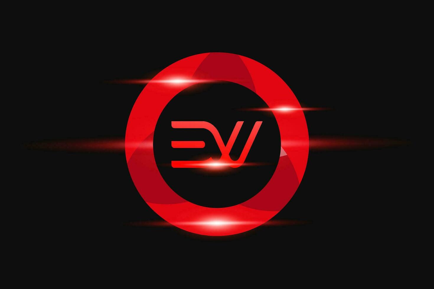 EW Red logo Design. Vector logo design for business.