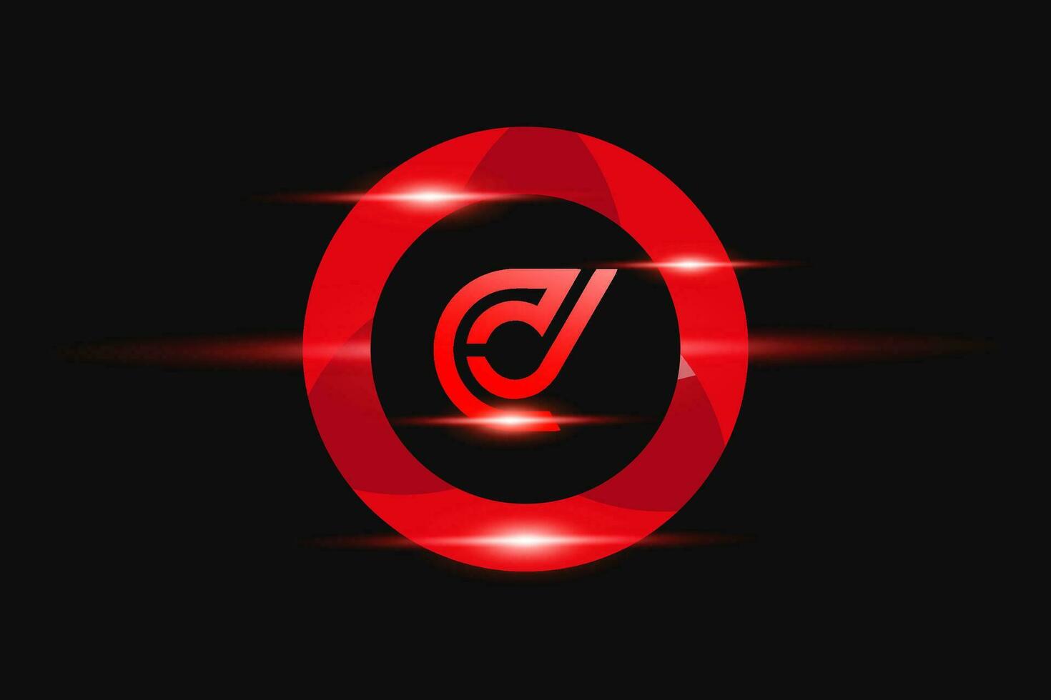 DJ rojo logo diseño. vector logo diseño para negocio.