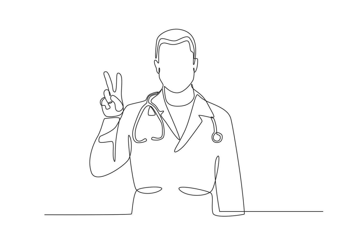 Pose of a doctor vector