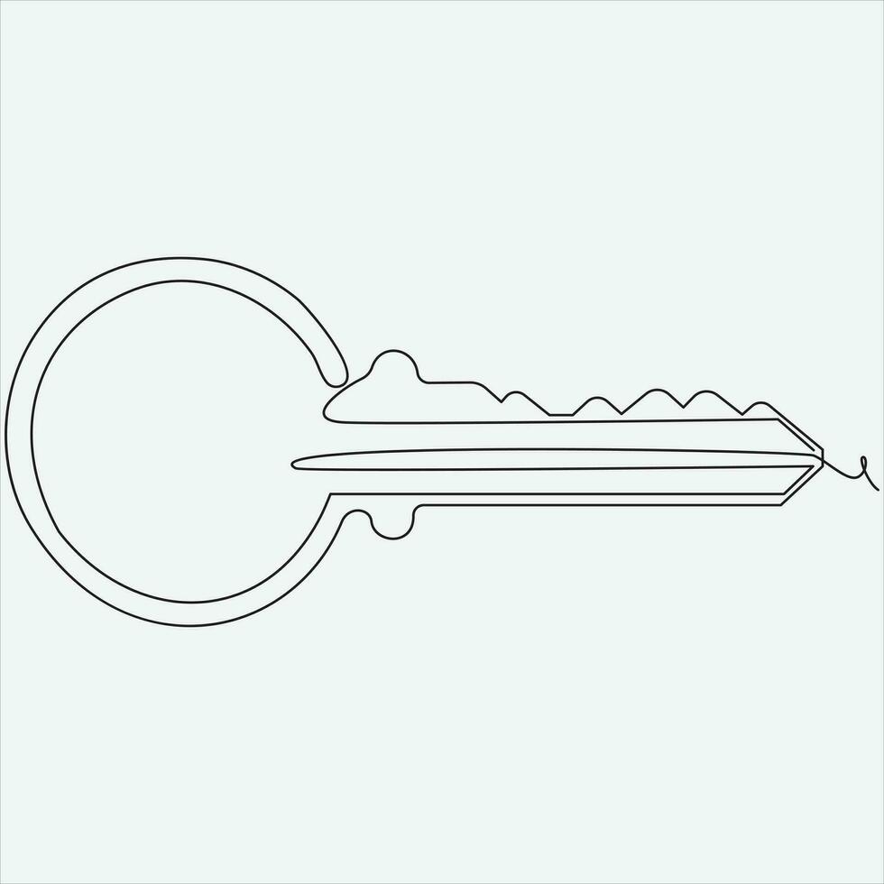 Continuous line hand drawing vector illustration key art