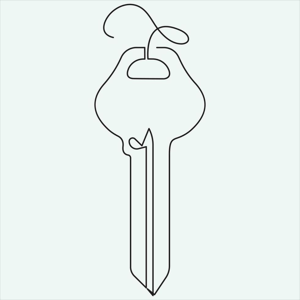 Continuous line hand drawing vector illustration key art