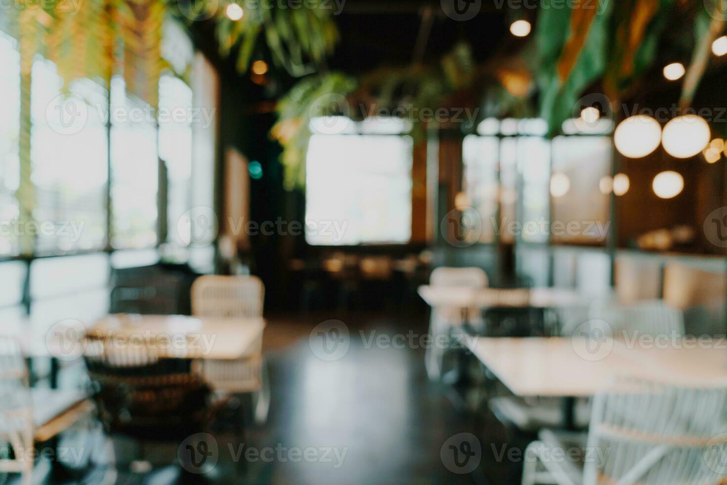 abstract blur coffee shop cafe and restaurant for background photo