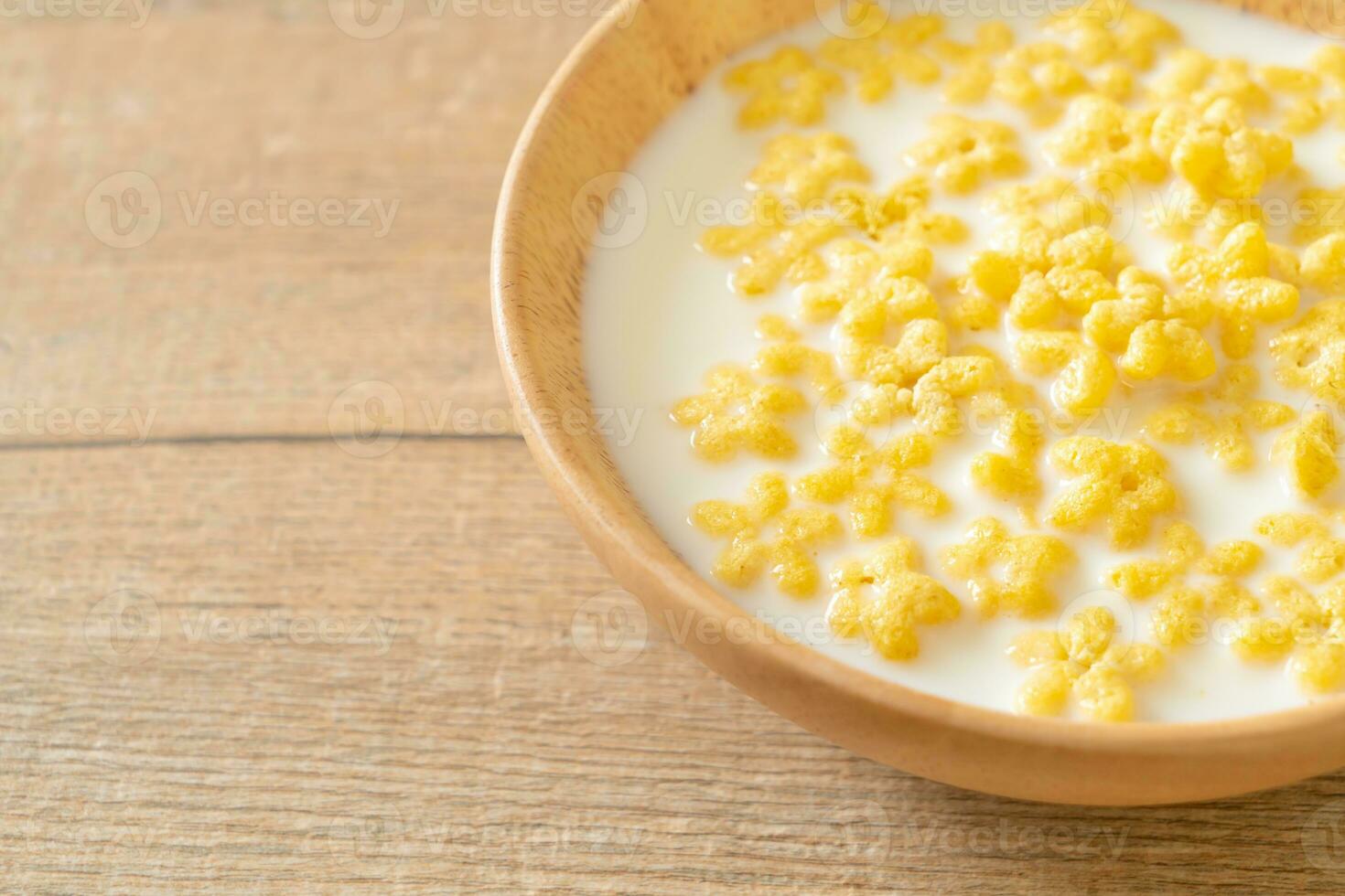 cereals with fresh milk photo