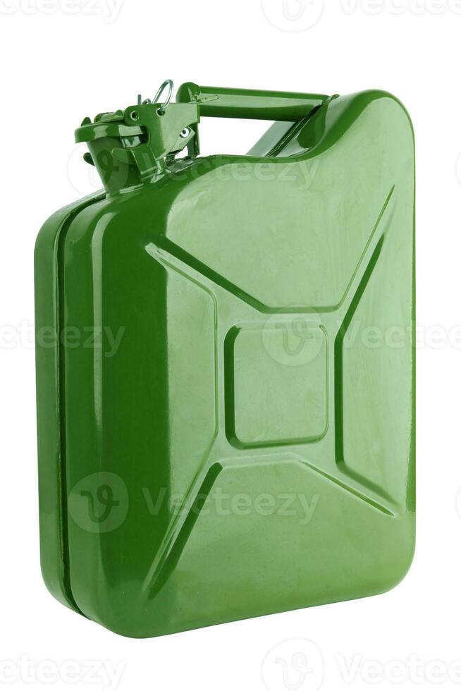 Green metal canister photo