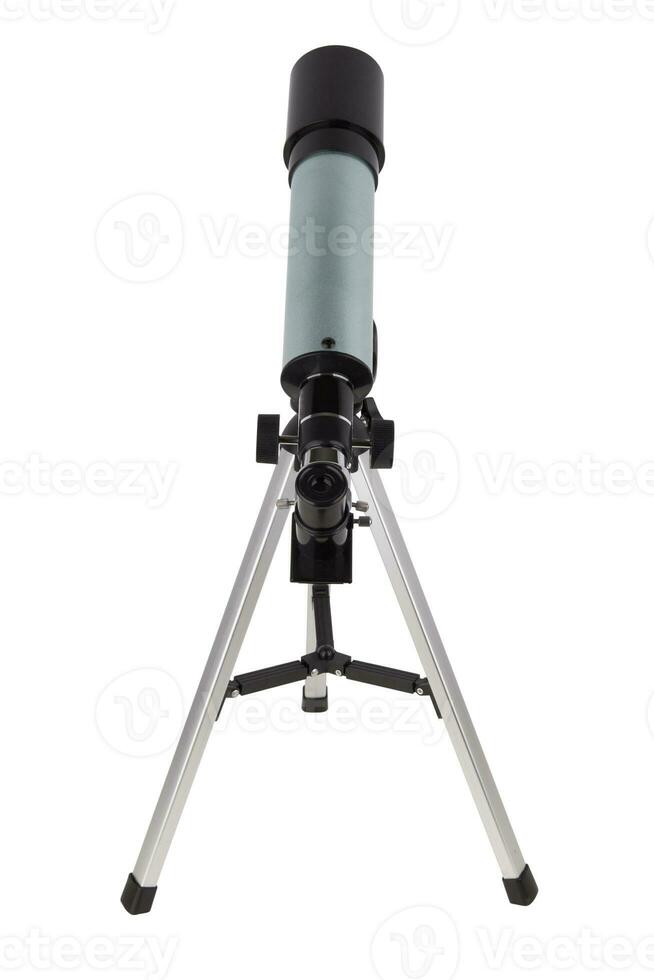 Modern telescope isolated photo