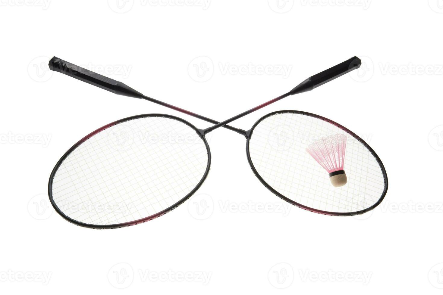 Badminton racket isolated photo