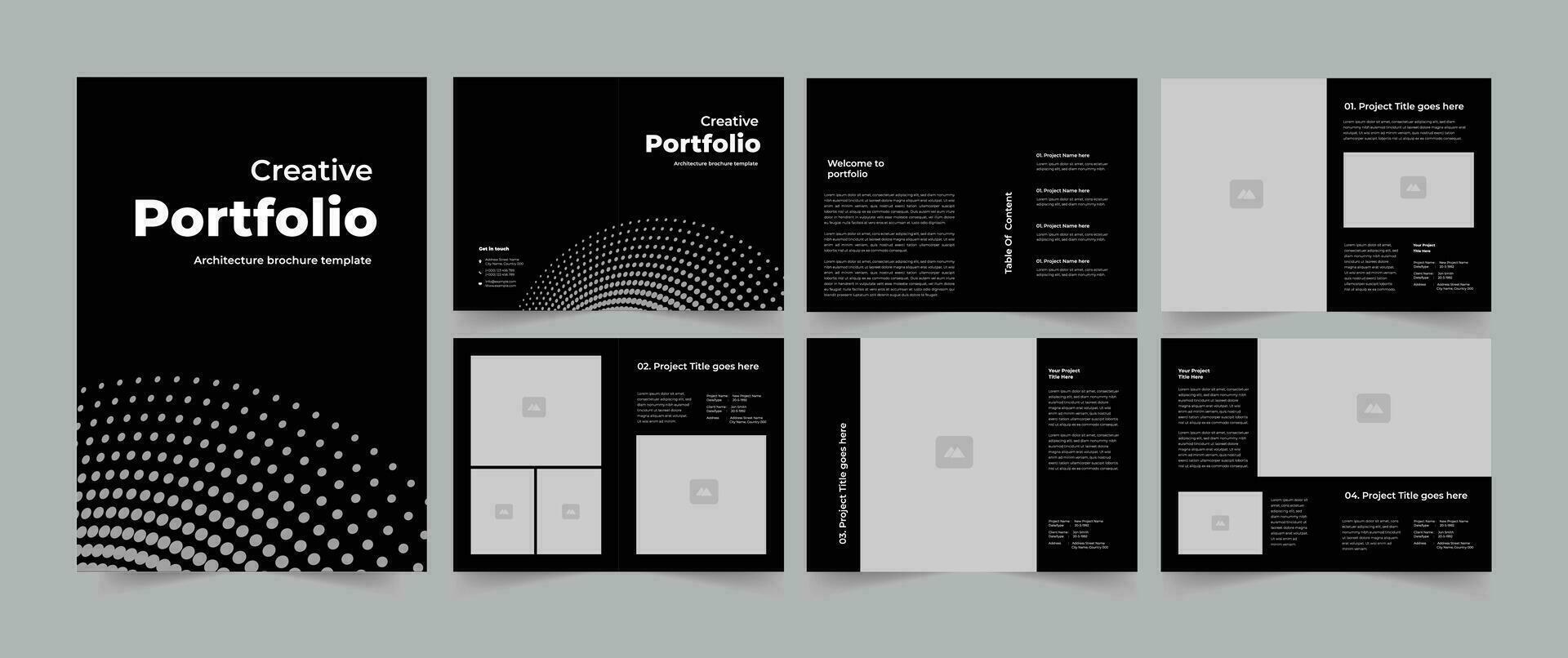 negocio portafolio arquitectura portafolio interior portafolio diseño vector