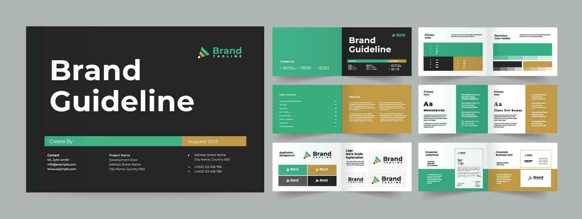 Landscape Brand Guideline Template vector