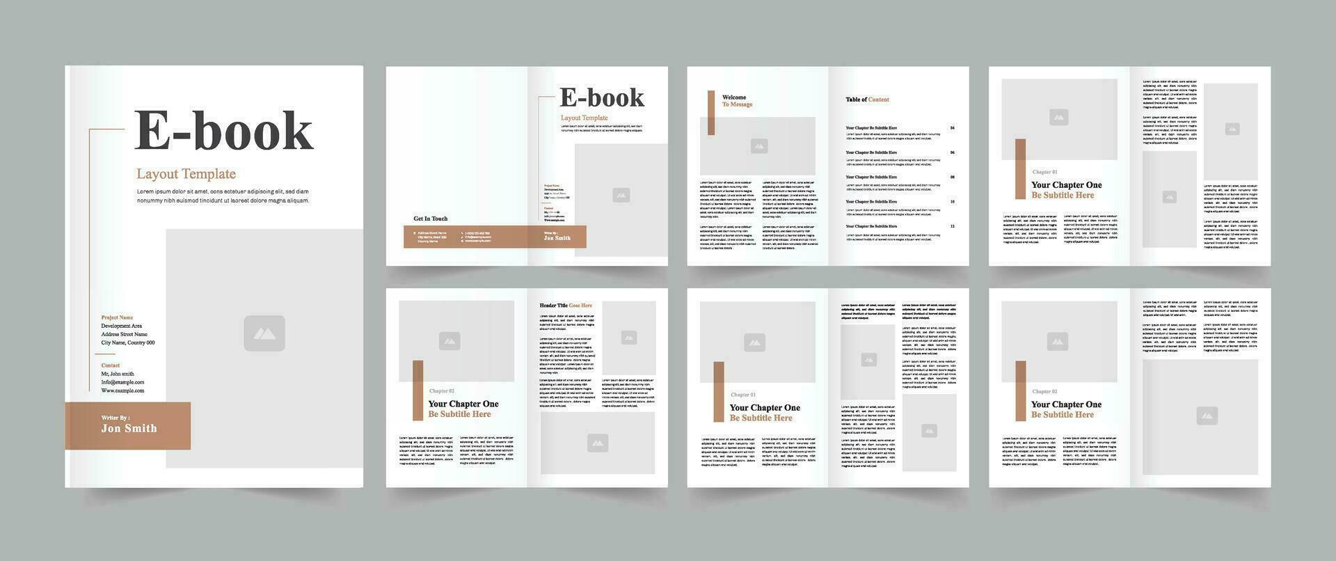 eBook layout design vector