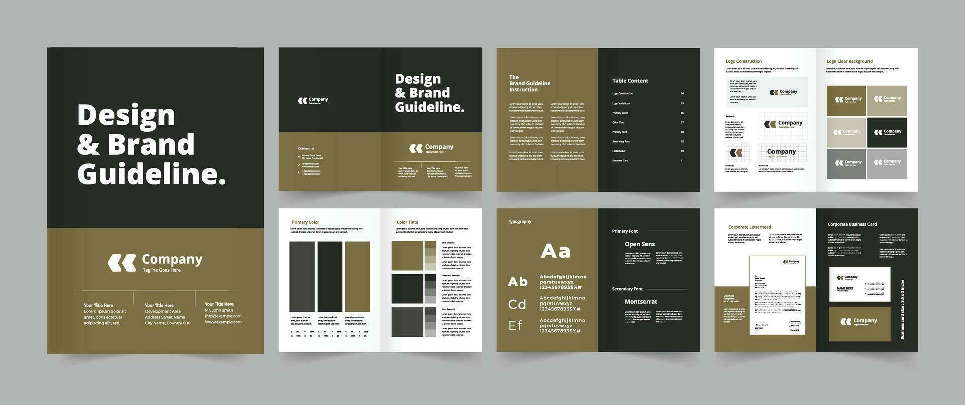 Brand Guideline brand guide template vector