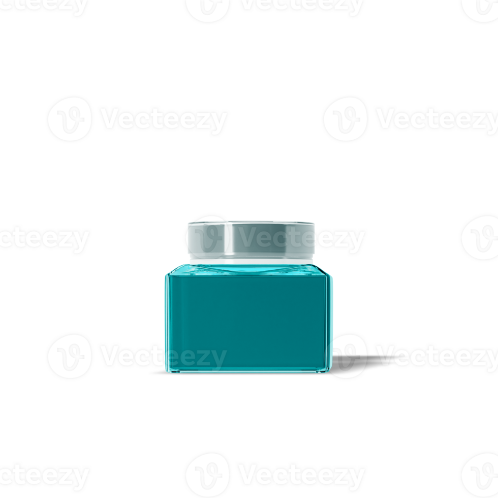 Cosmetic Square Glass Jar png
