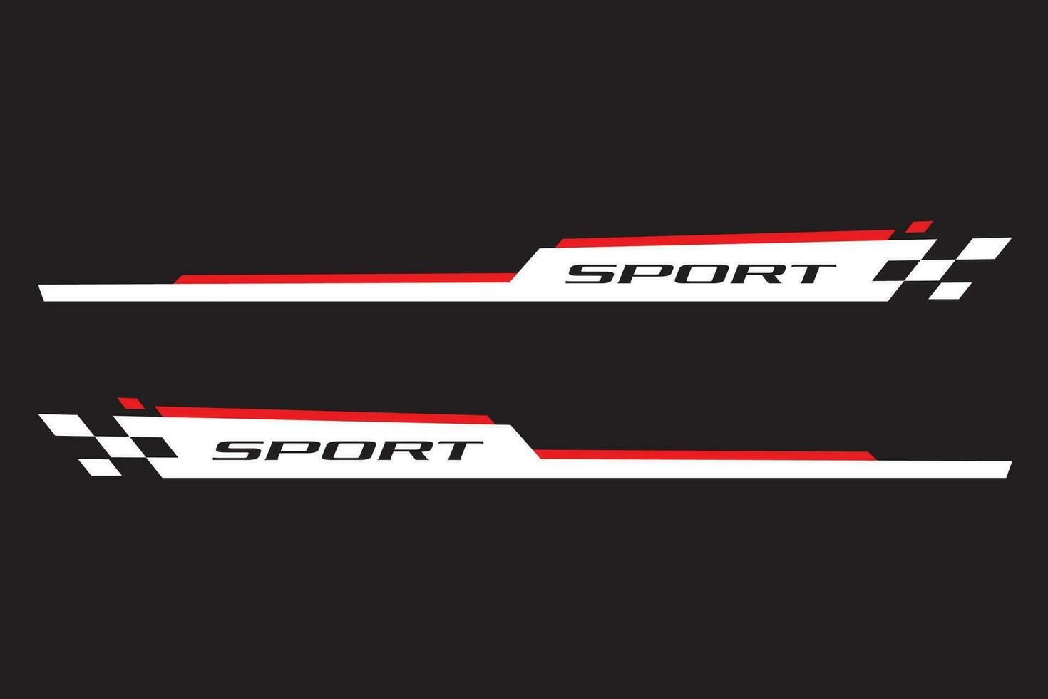 Wrap Design For Car vectors. Sports stripes, car stickers black color. Racing decals for tuning vector