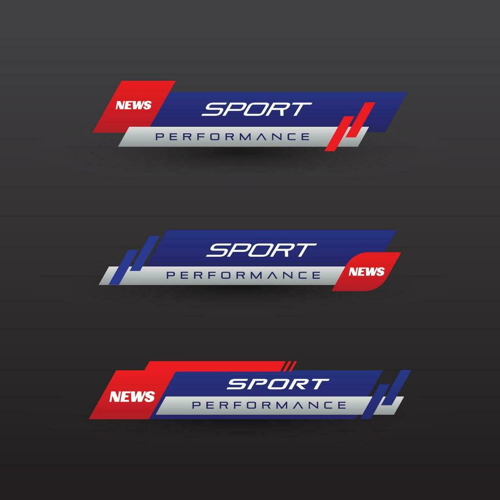Set banners and lower thirds for banner Bars. Sport News vector