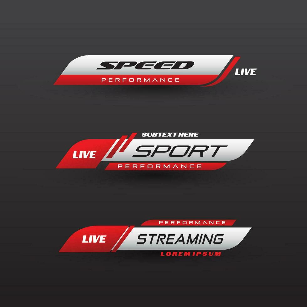 Set banners and lower thirds for banner Bars. Sport News. Streaming vector