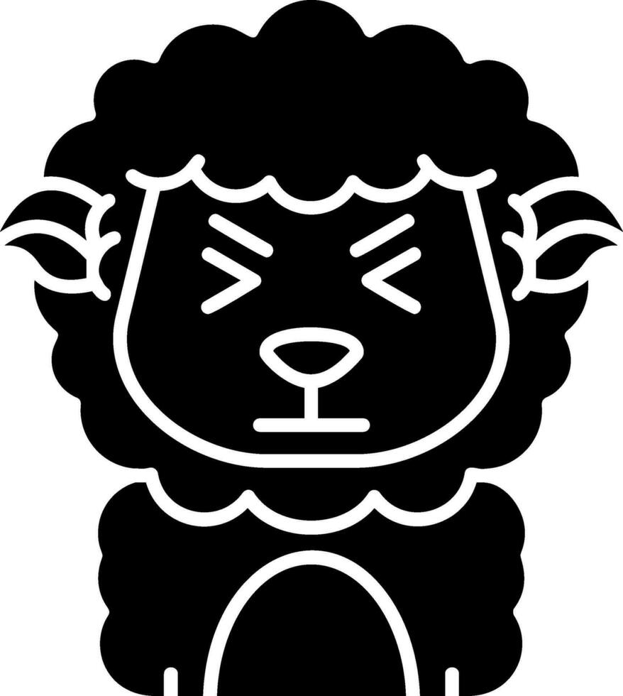Angry Glyph Icon vector