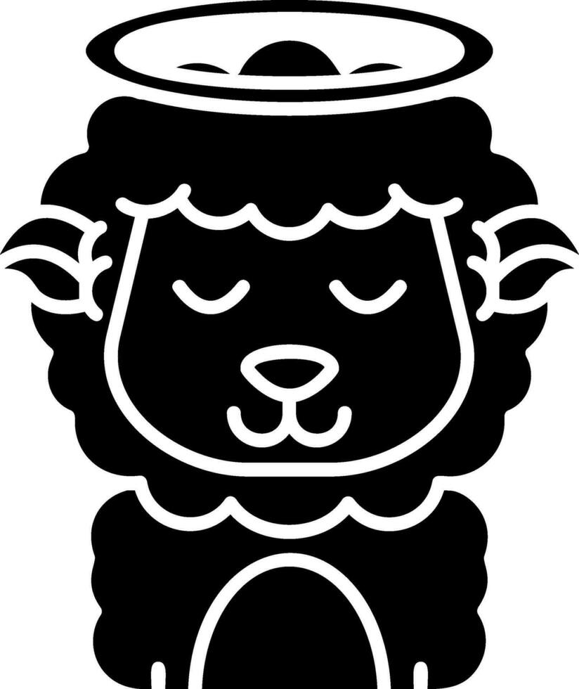 Angel Glyph Icon vector