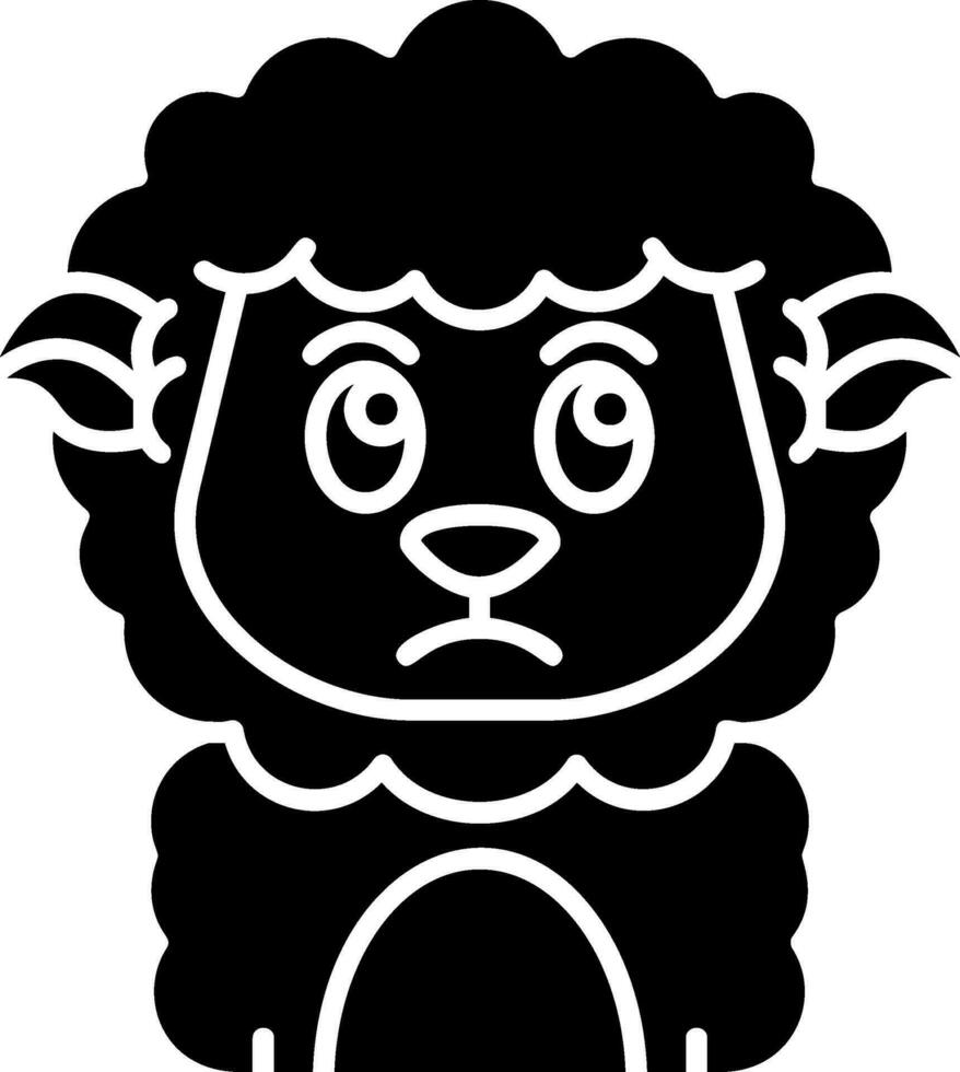 Sad Glyph Icon vector