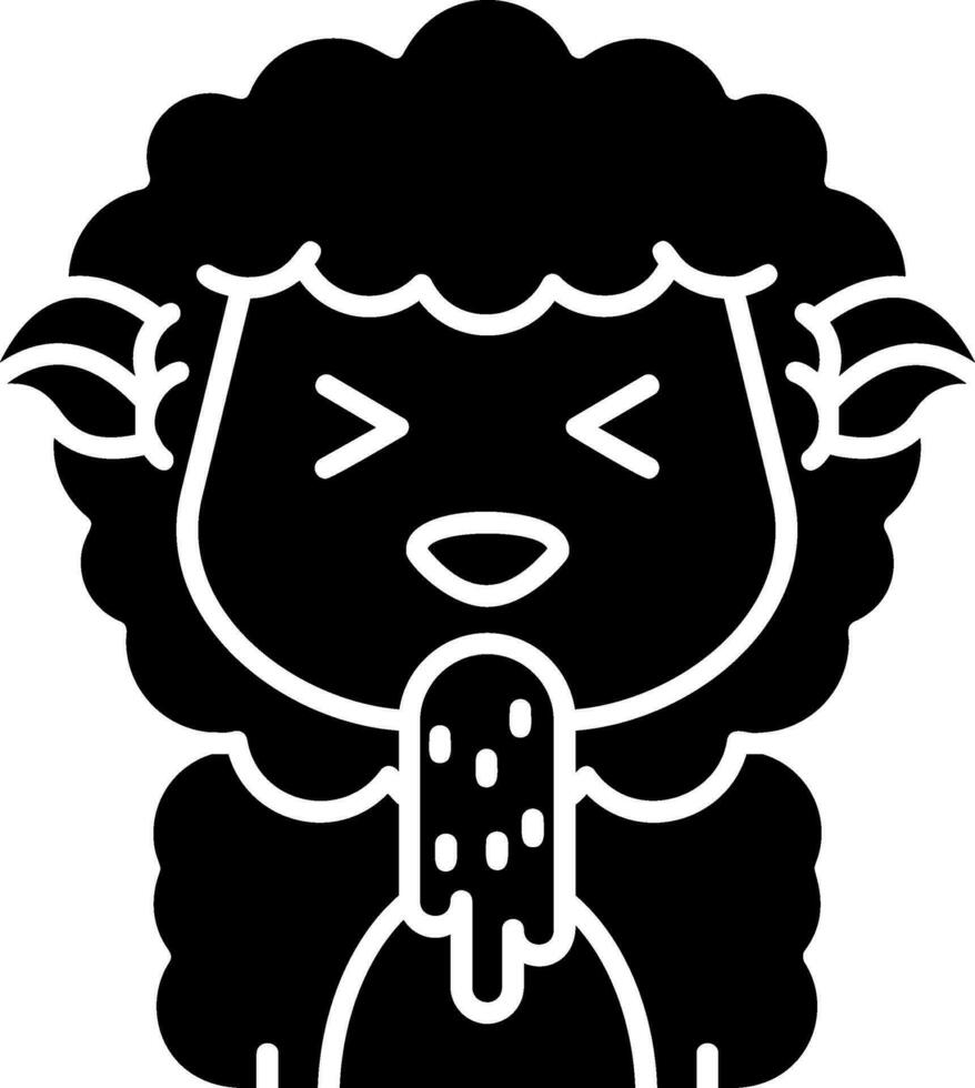 Vomit Glyph Icon vector