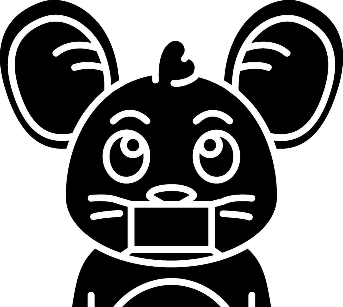 Face mask Glyph Icon vector