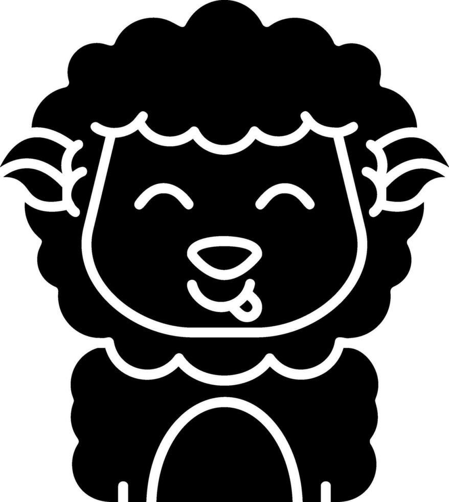 Tongue Glyph Icon vector
