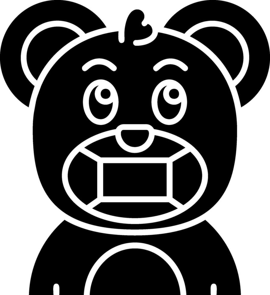 Face mask Glyph Icon vector