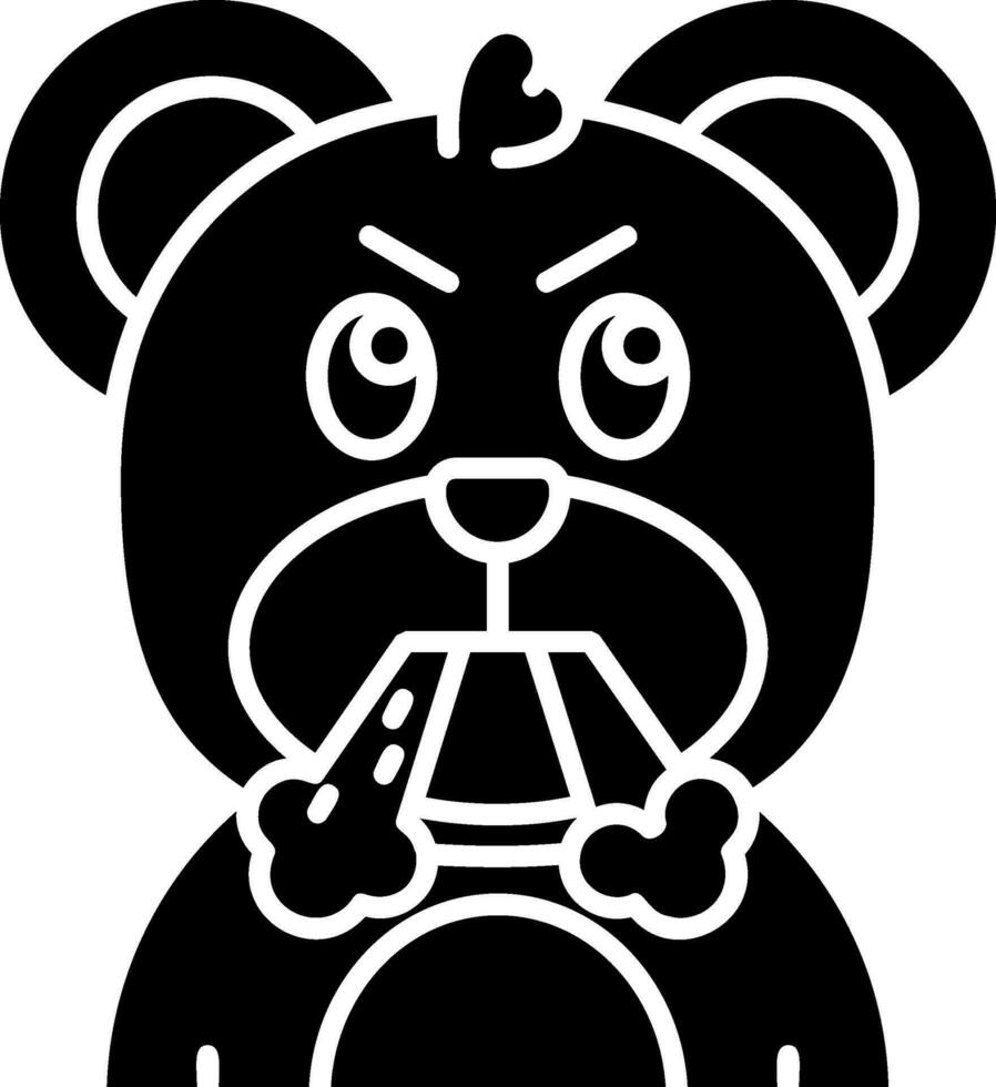 Angry Glyph Icon vector
