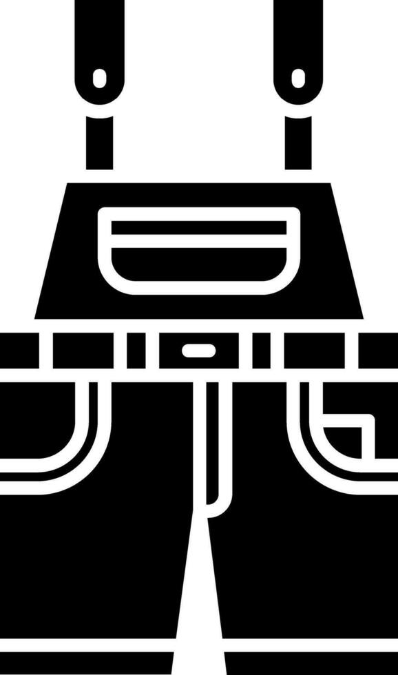 Overalls Glyph Icon vector