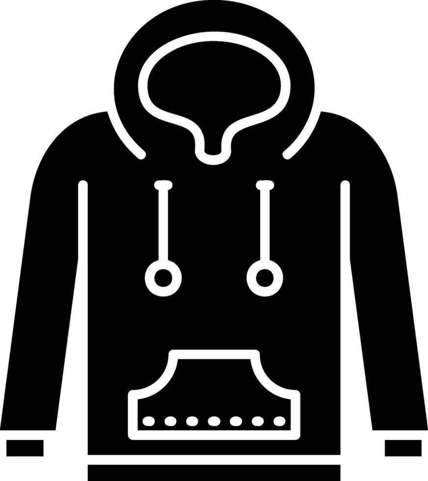 Hoodie Glyph Icon vector
