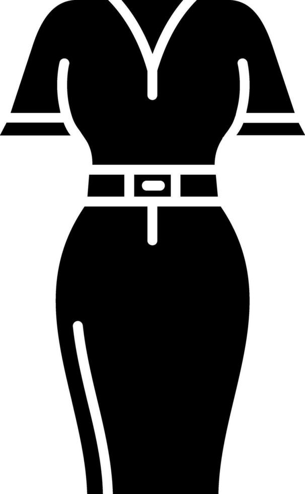 Mini dress Glyph Icon vector
