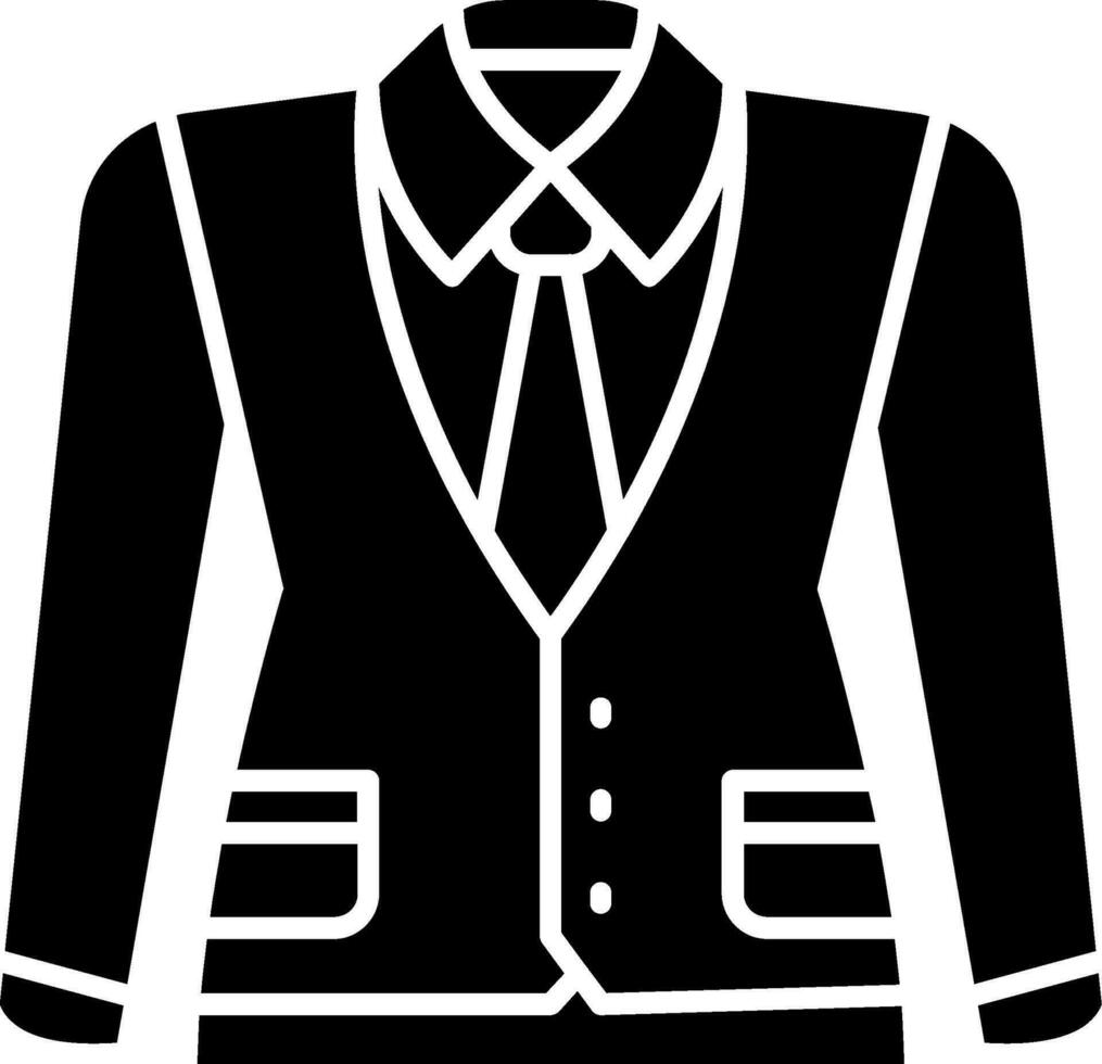 Waistcoat Glyph Icon vector