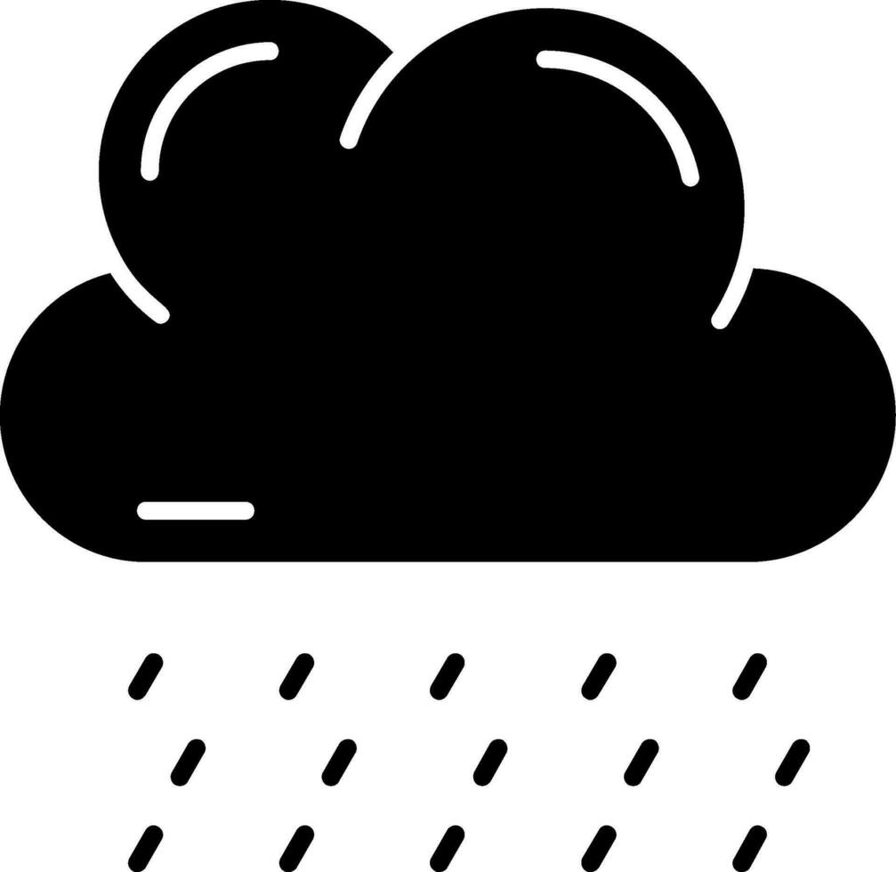 Rainy Glyph Icon vector