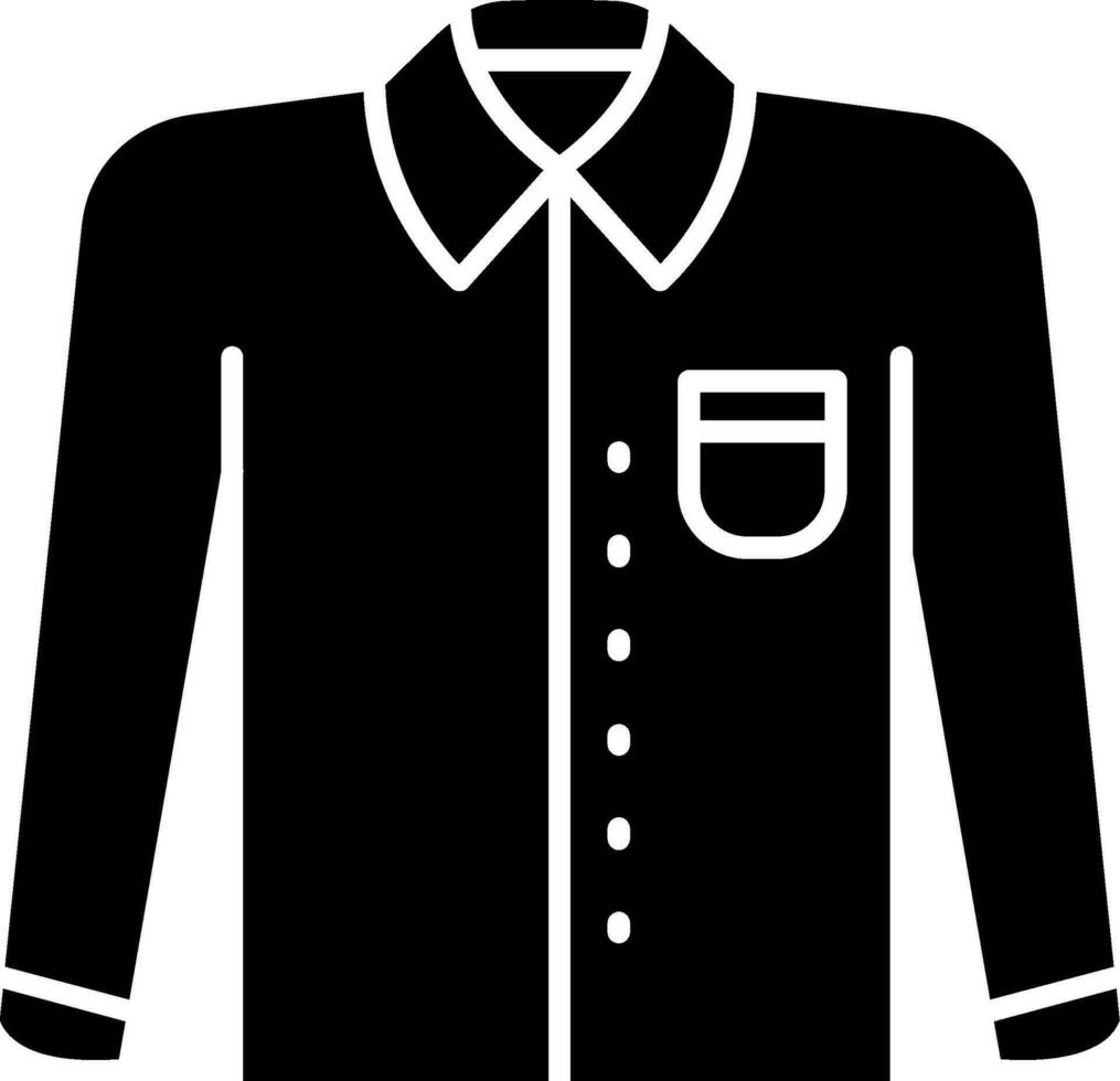 formal camisa glifo icono vector