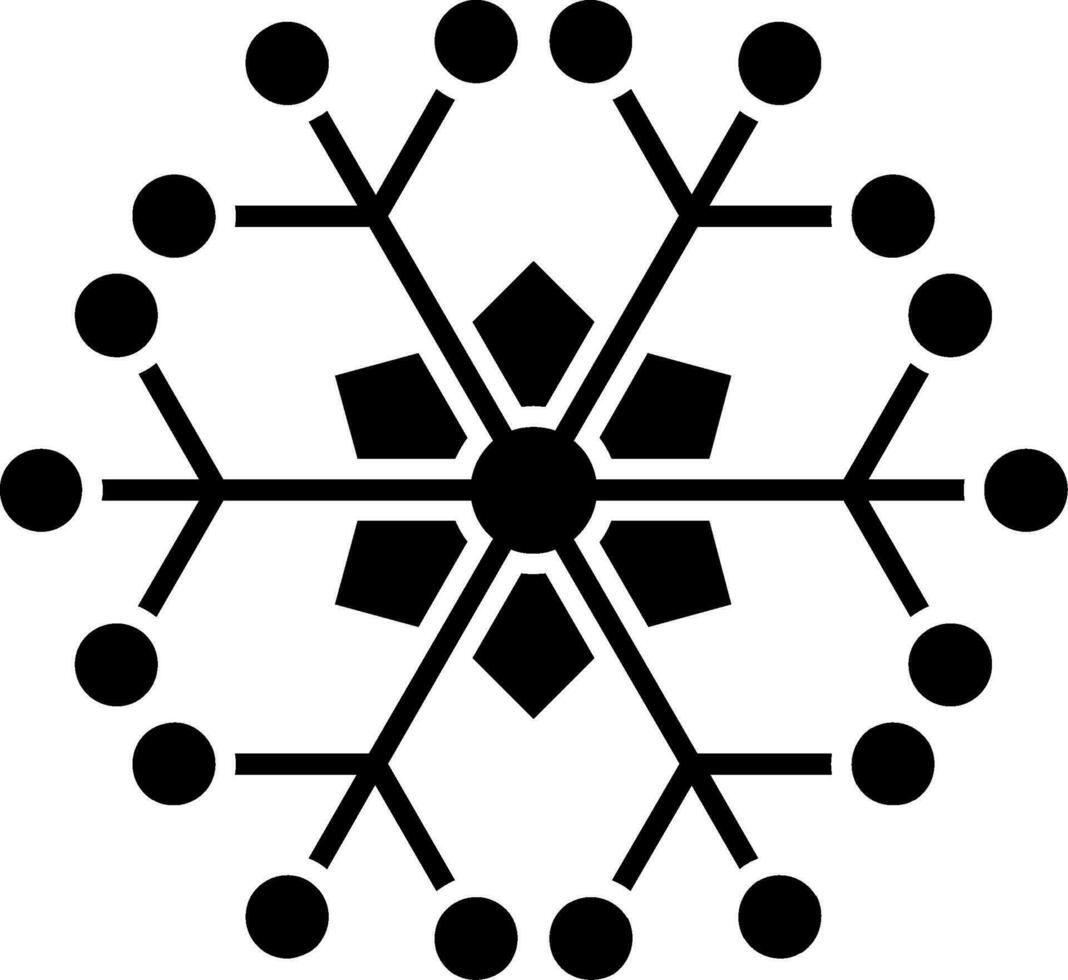 Snowflake Glyph Icon vector