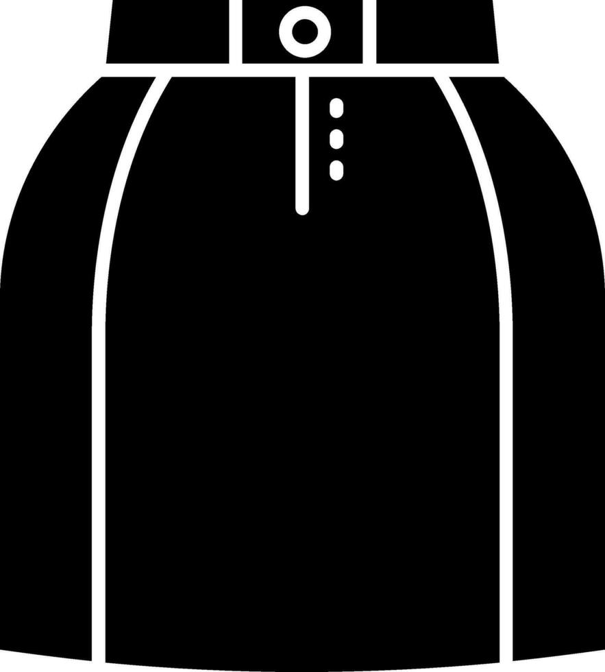 Mini skirt Glyph Icon vector