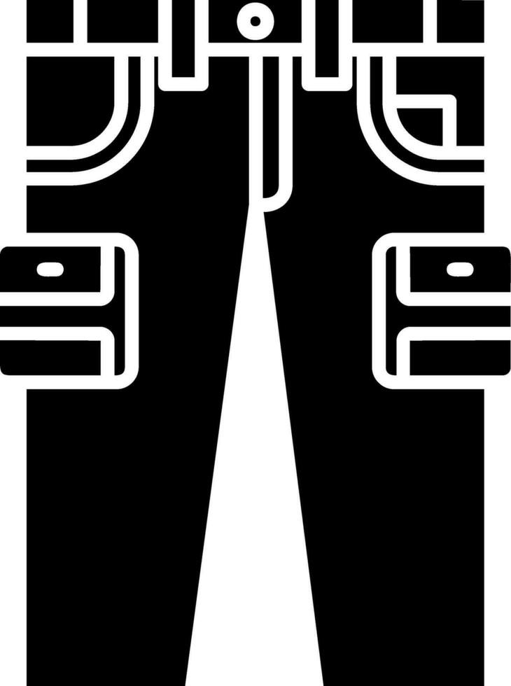 Cargo pants Glyph Icon vector