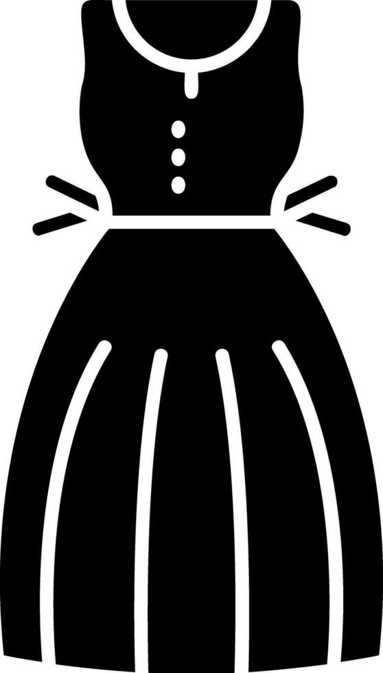 icono de glifo de vestido de verano vector