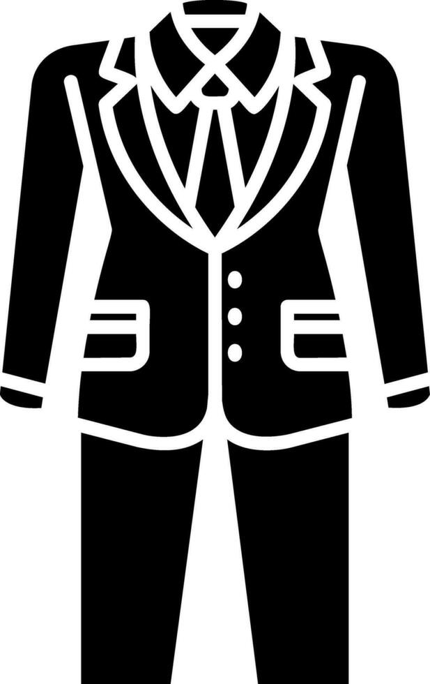 Suit Glyph Icon vector