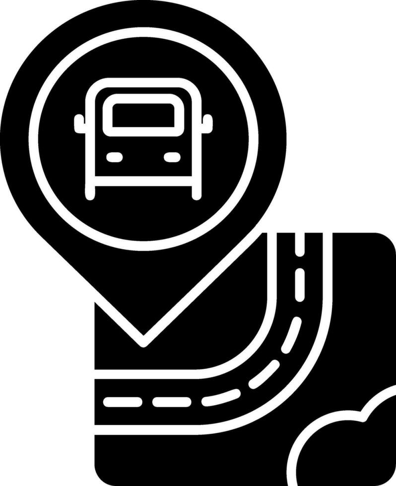 Bus stop Glyph Icon vector