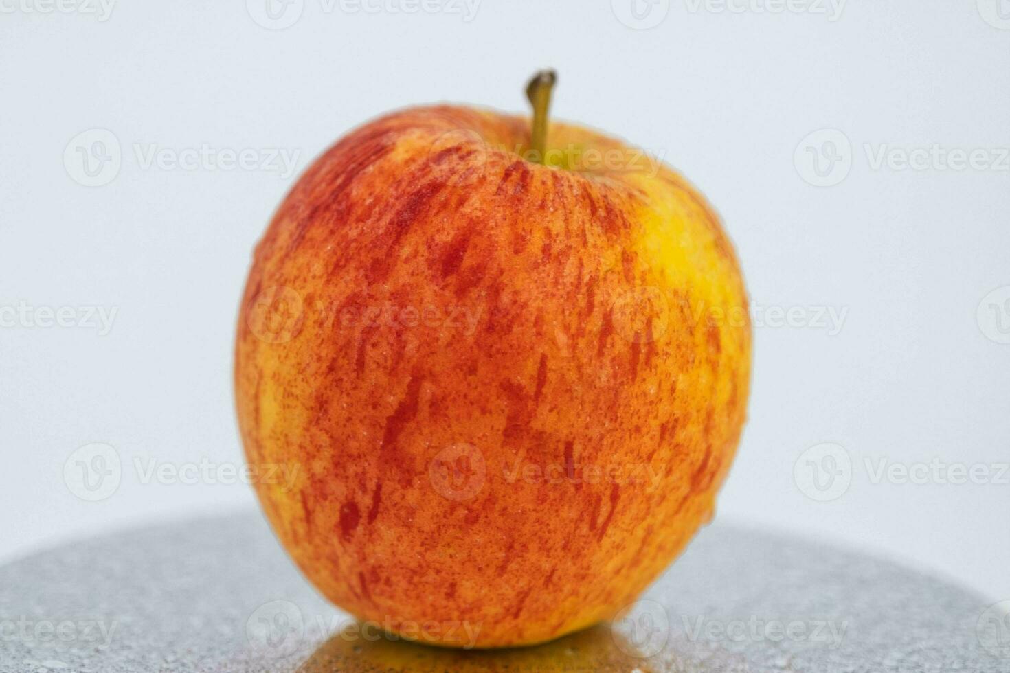 Fresh red apple isolated on white background. photo