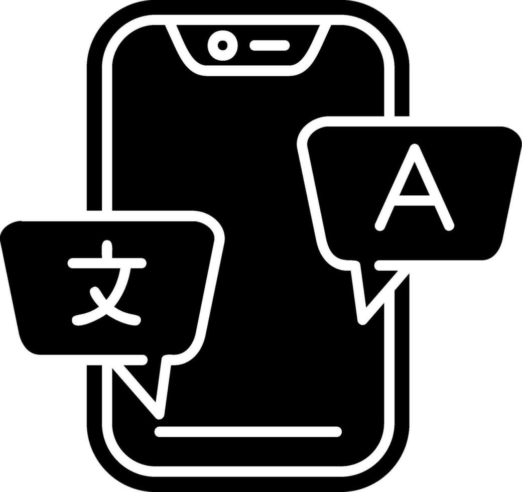 Translate Glyph Icon vector