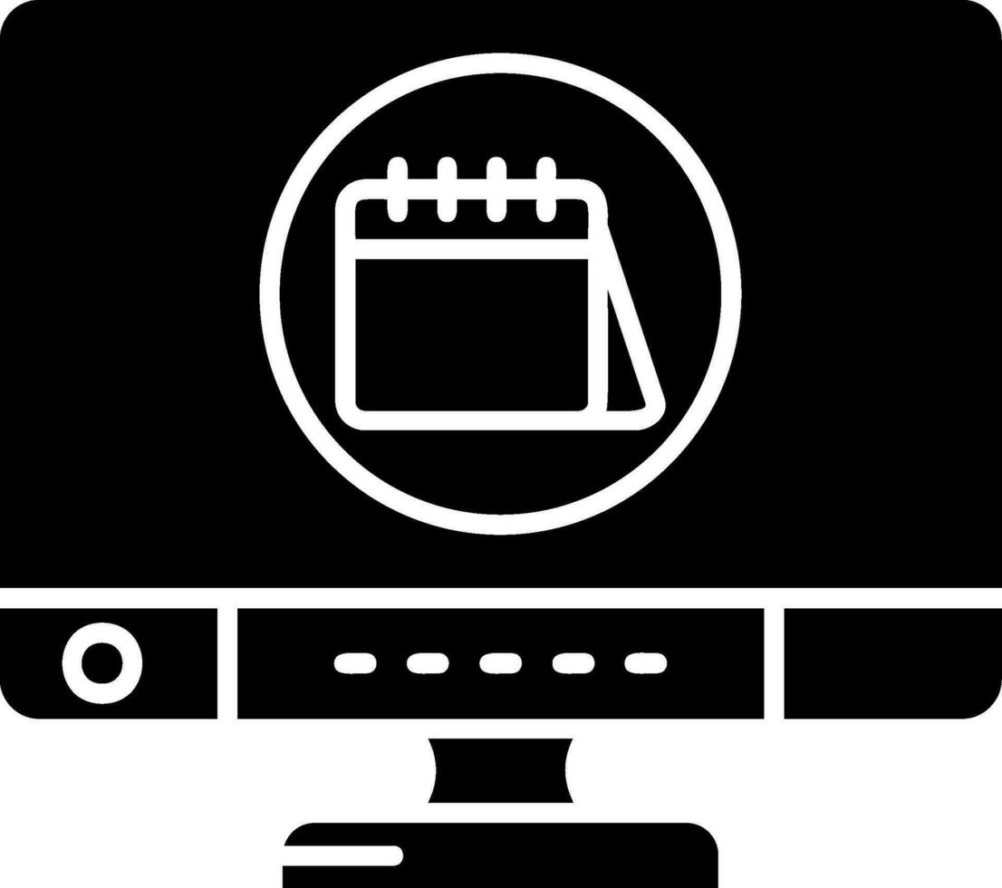 Calendar Glyph Icon vector