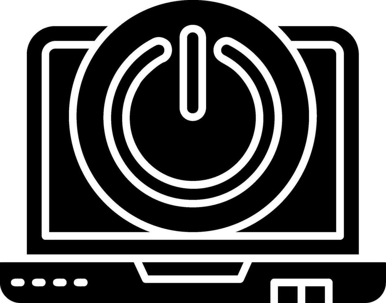 Power off Glyph Icon vector