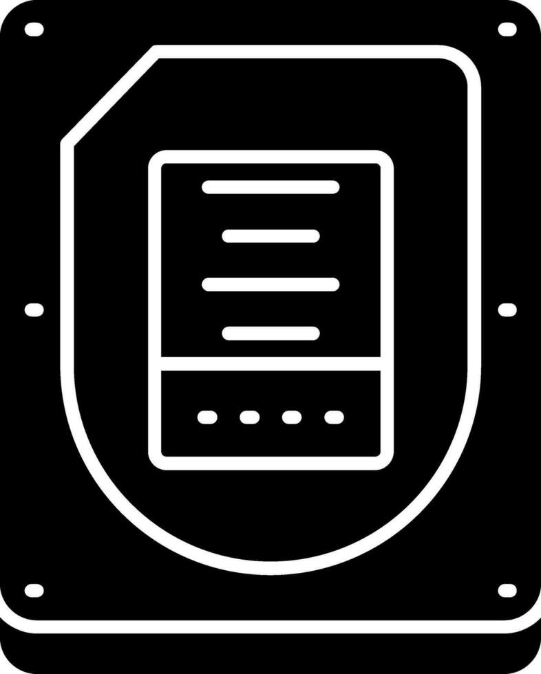 Disk Glyph Icon vector