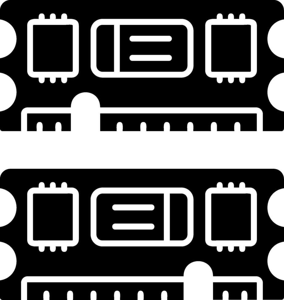 Ram Glyph Icon vector
