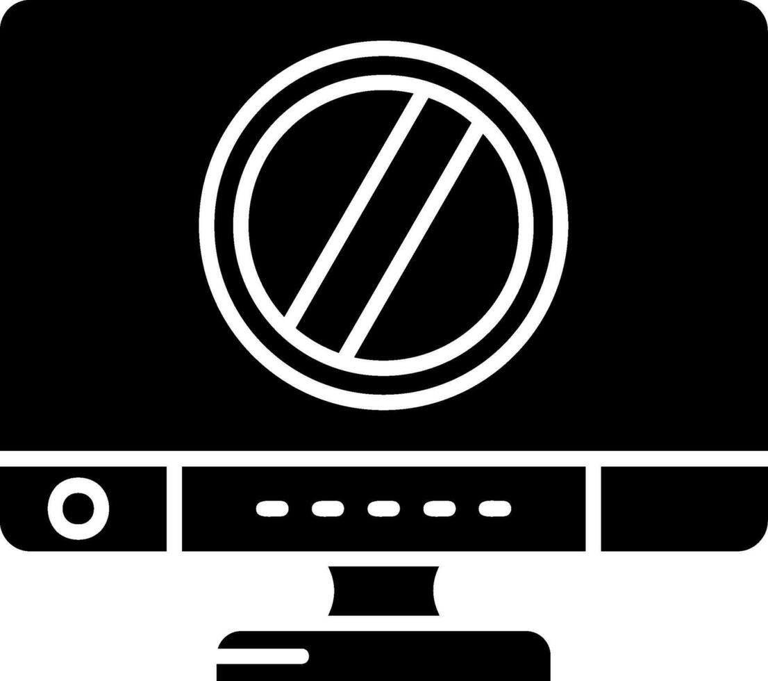 Ban Glyph Icon vector